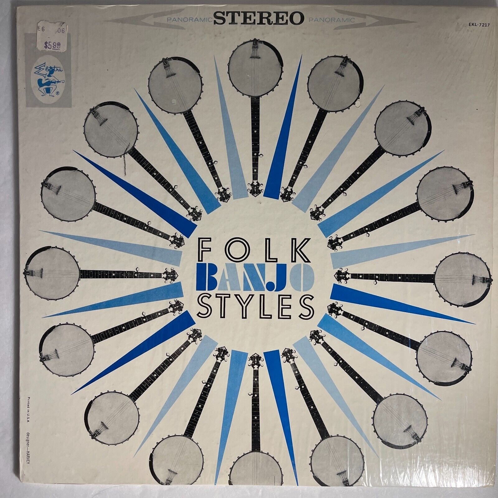 Folk Banjo Styles Vinyl, LP Elektra ‎– EKL-7217 Eric Weissberg Tom Paley