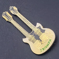 Triumph Double Neck Guitar Pin Gold Tone Vintage Music Rock picture
