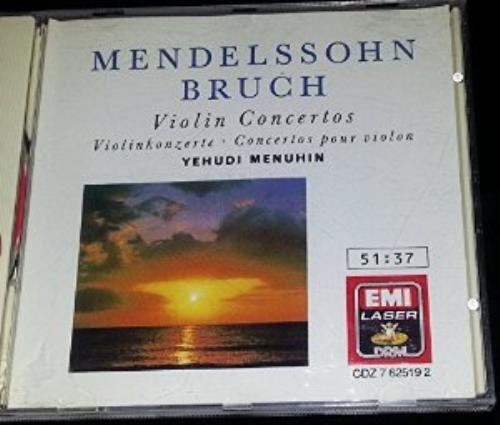 Yehudi Menuhin : Mendelssohn - Bruch : Violin Concertos CD Fast and FREE P & P