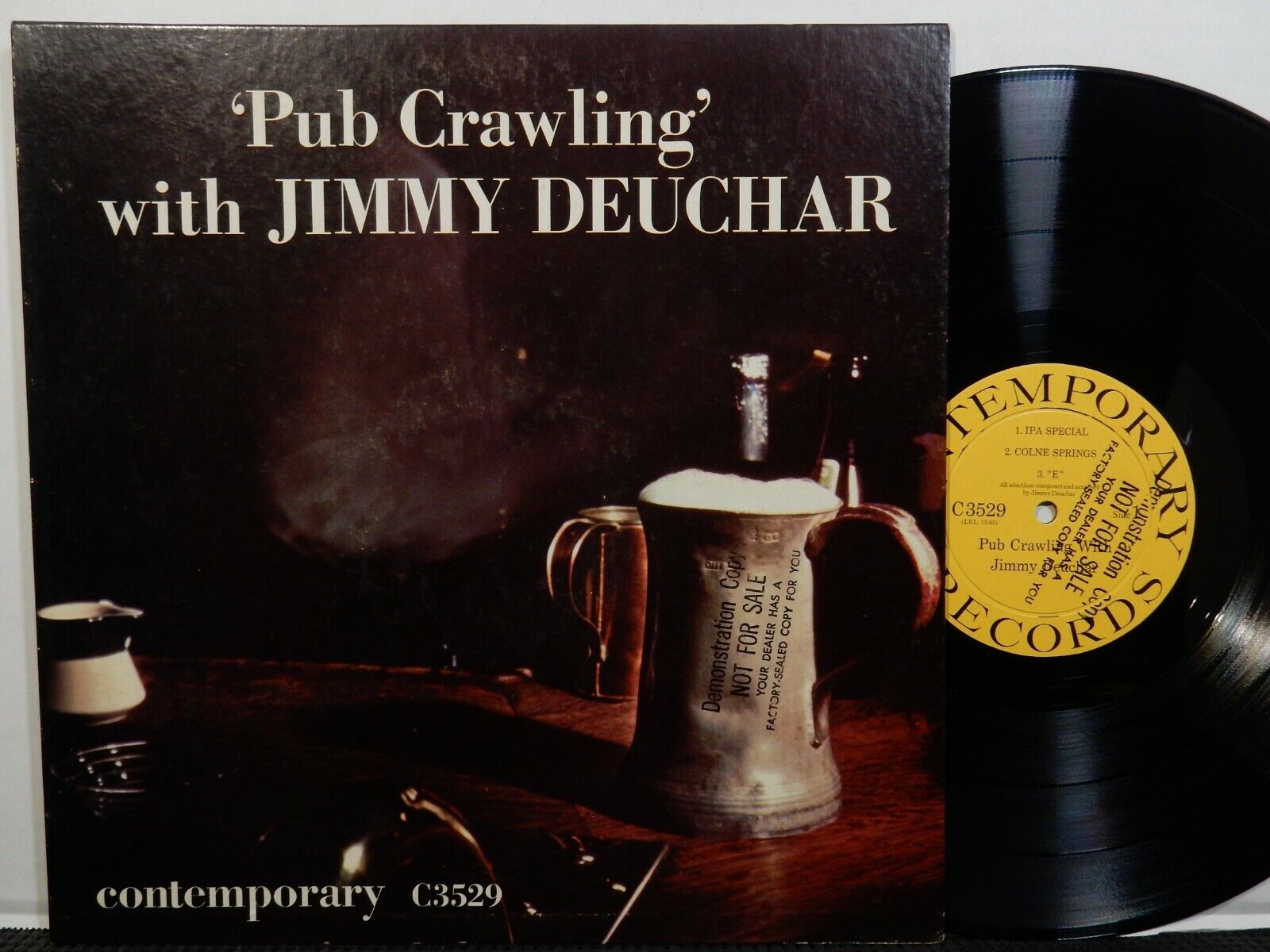 JIMMY DEUCHAR Pub Crawling’ With LP CONTEMPORARY C3529 MONO DG PROMO 1957 Jazz