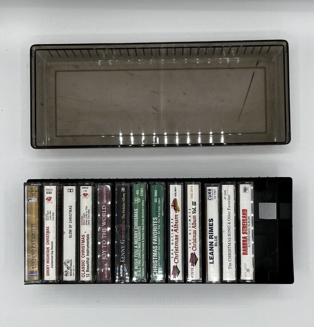Vintage Christmas Cassette Lot 13 Total Cassettes With Case