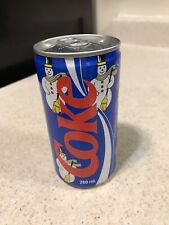 Canadian Coke Coca Cola UNOPENED Can Snowmen Playing Guitar 280 ml Mid 90s RARE picture