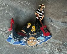Hard Rock Cafe pin Venice Italy Gondola Large Guitar Paddle Red Black picture
