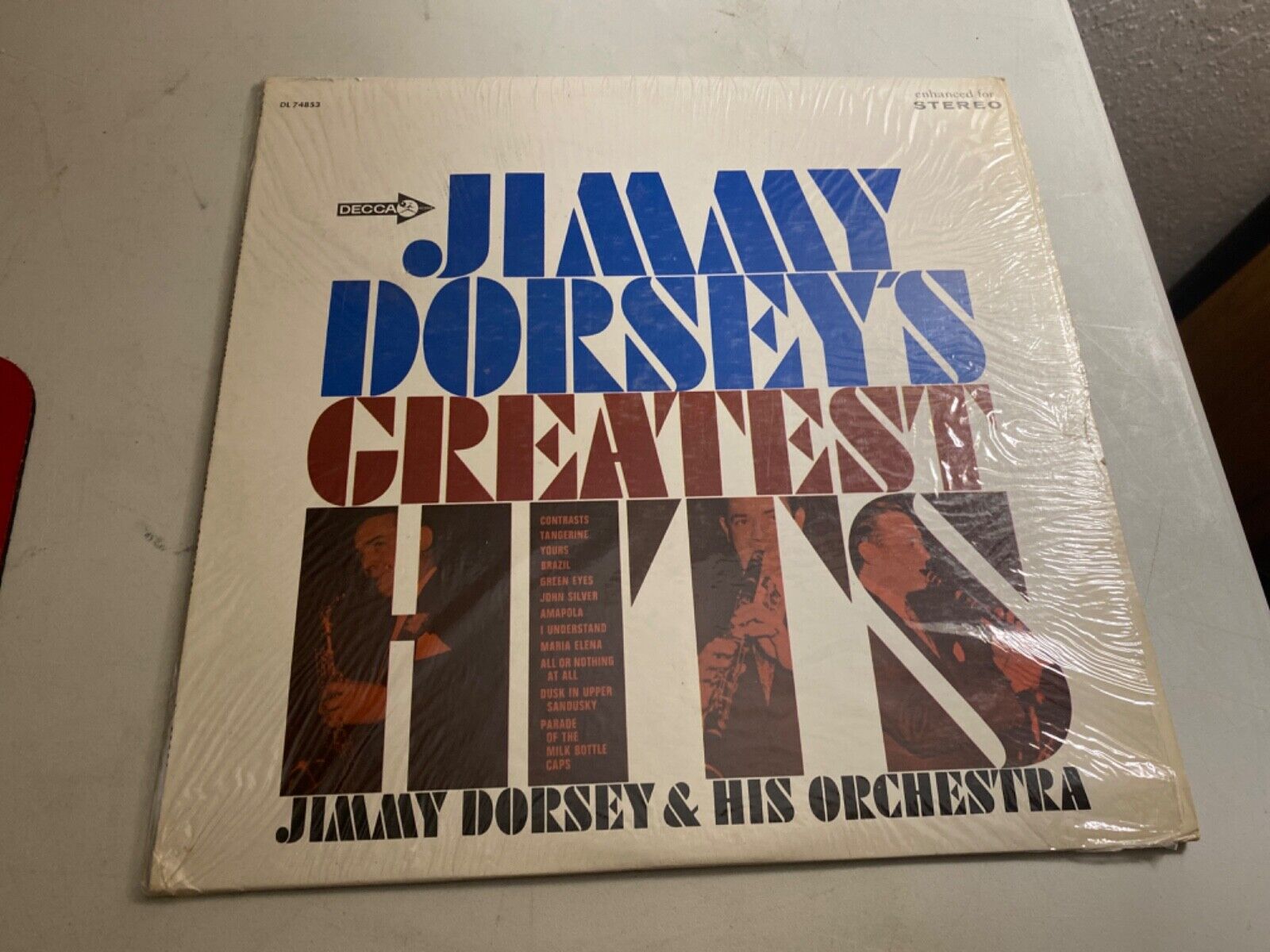 JIMMY DORSEY GREATEST HITS VINYL RECORD LP 1967 DECCA RECORDS DL-74853 JAZZ VG+