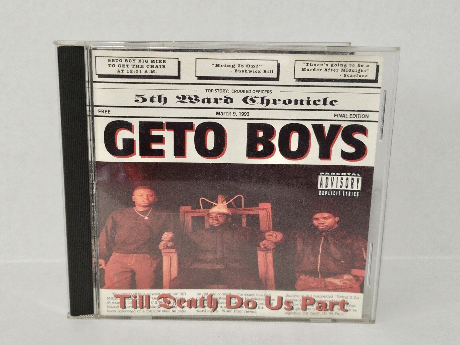 Till Death Do Us Part [PA] by Geto Boys (CD, Mar-1993, Virgin) 90s Rap Hip Hop