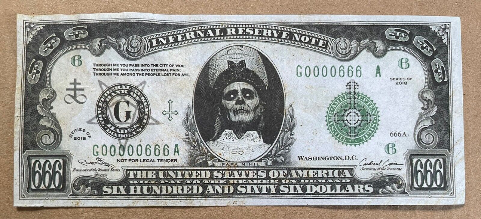 Ghost - Prequelle Tour Mummy Dust / Dollar Bill - Papa Nihil -  Emeritus Copia