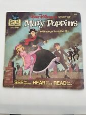 Vintage Walt Disney's Story of Mary Poppins Read Along Book & Vinyl Record #302 picture