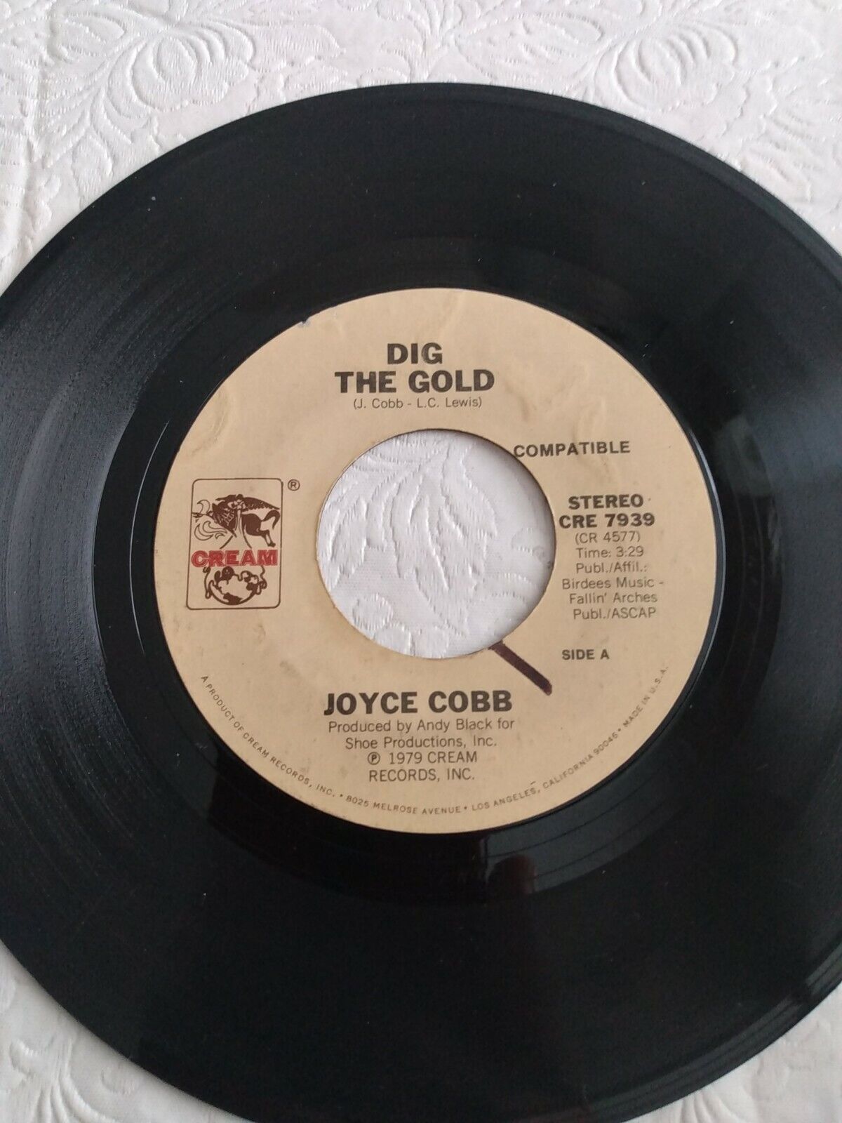 JOYCE COBB Dig The Gold soul 45 EX CREAM RECORDS- US 1979 orig