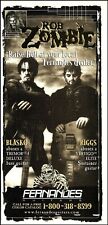 Blasko & Riggs (Rob White Zombie) 1999 Fernandes Bass & Guitar 5 x 11 ad print picture