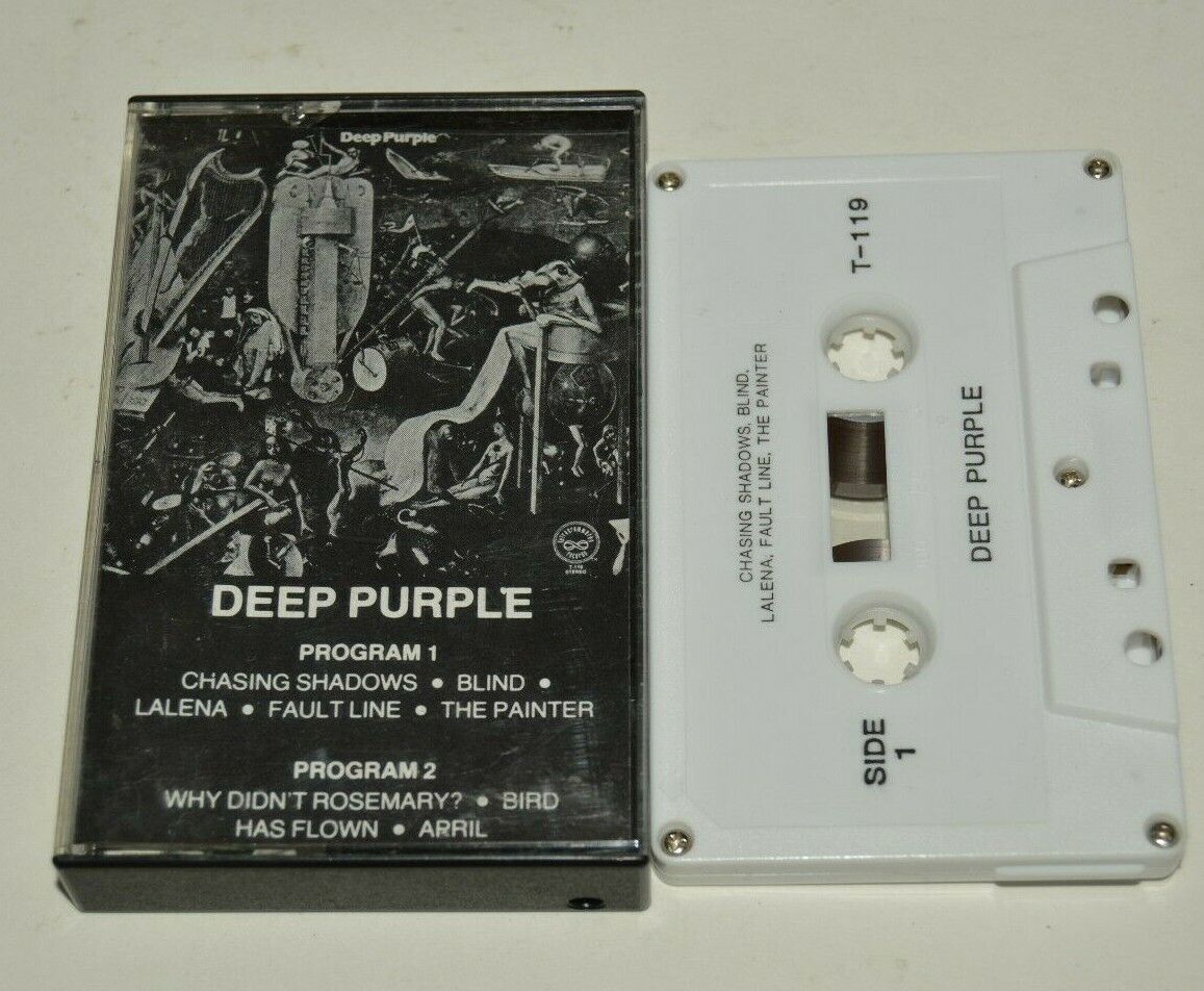 Nice Vintage 1970s DEEP PURPLE Chasing Shadows Cassette Tape Ultra Rare