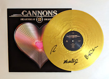 CANNONS signed RECORD LP heartbeat highway LIMITED EDITION METALLIC GOLD VINYL picture
