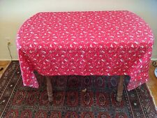 Vintage Red Bandana Western Chuck Wagon Guitar Rectangular Cotton Tablecloth picture