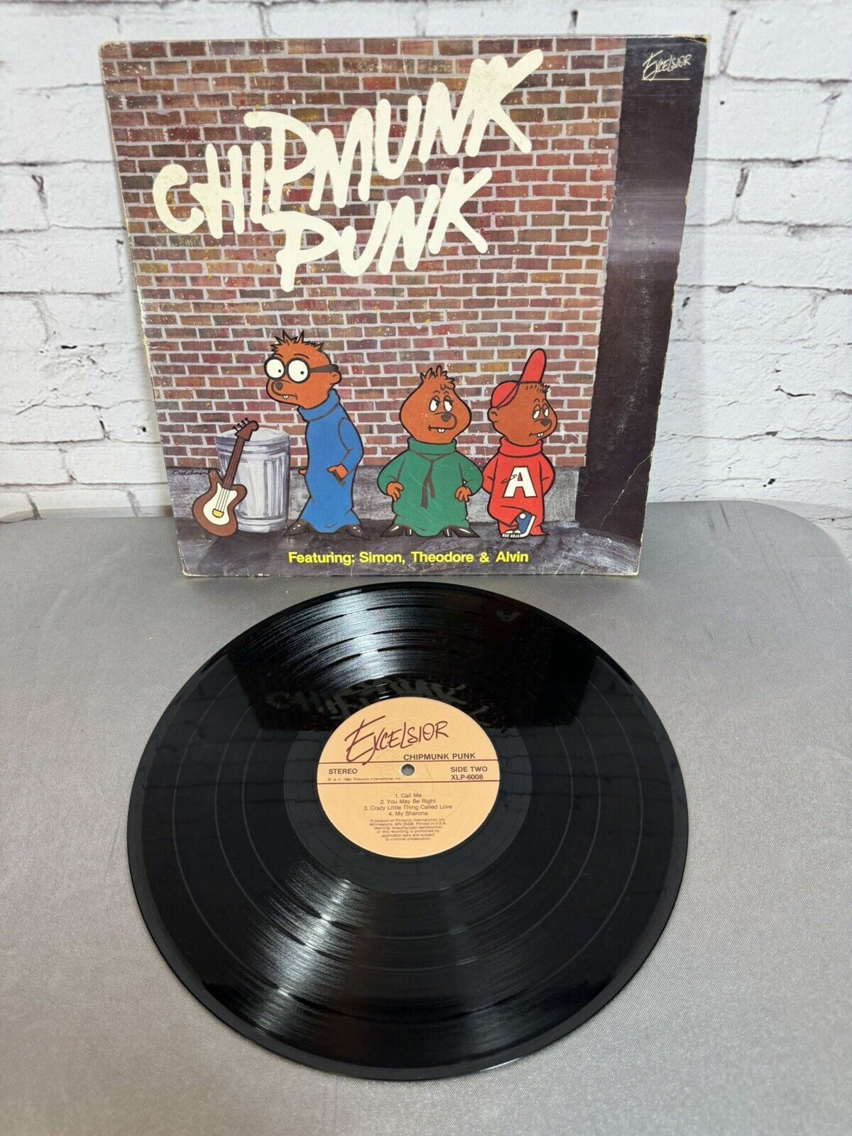 The Chipmunks- Chipmunk Punk 1980 XLP-6008 Vinyl 12'' Vintage