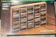 NEW SEALED CASE LOGIC 100 CASSETTE TAPE CABINET (OC-100) 1991 NATURAL OAK picture