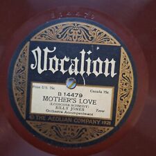 Billy Jones Mother's Love/In a corner of The World Vocalion 78RPM 1922 picture