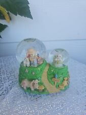 Vintage Precious Moments Musical Snow globe Plays Old MacDonald Had A Farm Song picture