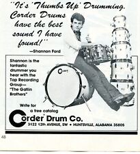 1986 small Print Ad of Corder Drums w Shannon Ford The Gatlin Brothers picture