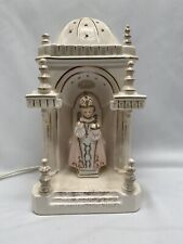 Vintage INFANT JESUS OF PRAGUE Plaster CATHOLIC Illuminated Altar Music Box RARE picture