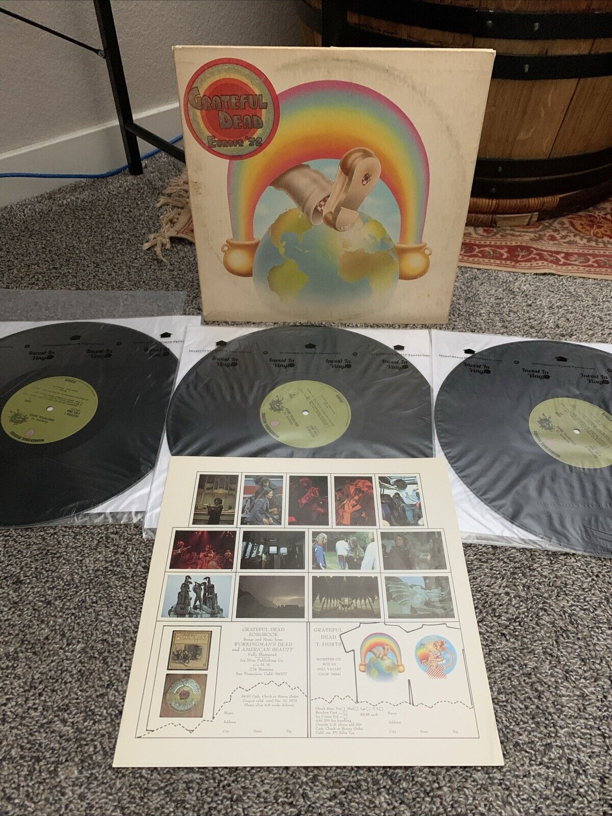 The Grateful Dead Europe 72 Vinyl Set With Booklet And Outside Stickers 