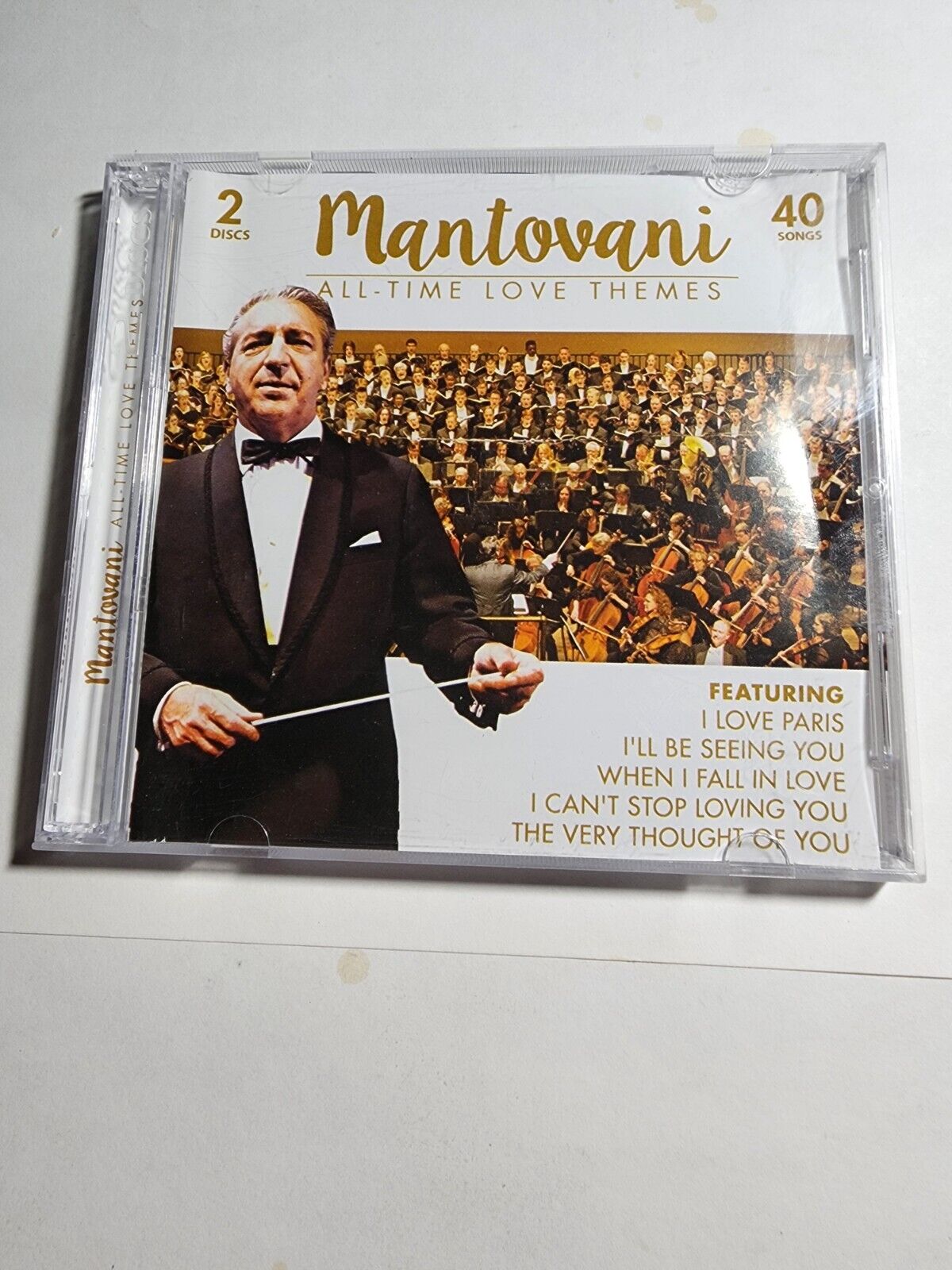 Mantovani All Time Love Themes 2-Disc 40 songs VG+ CD44