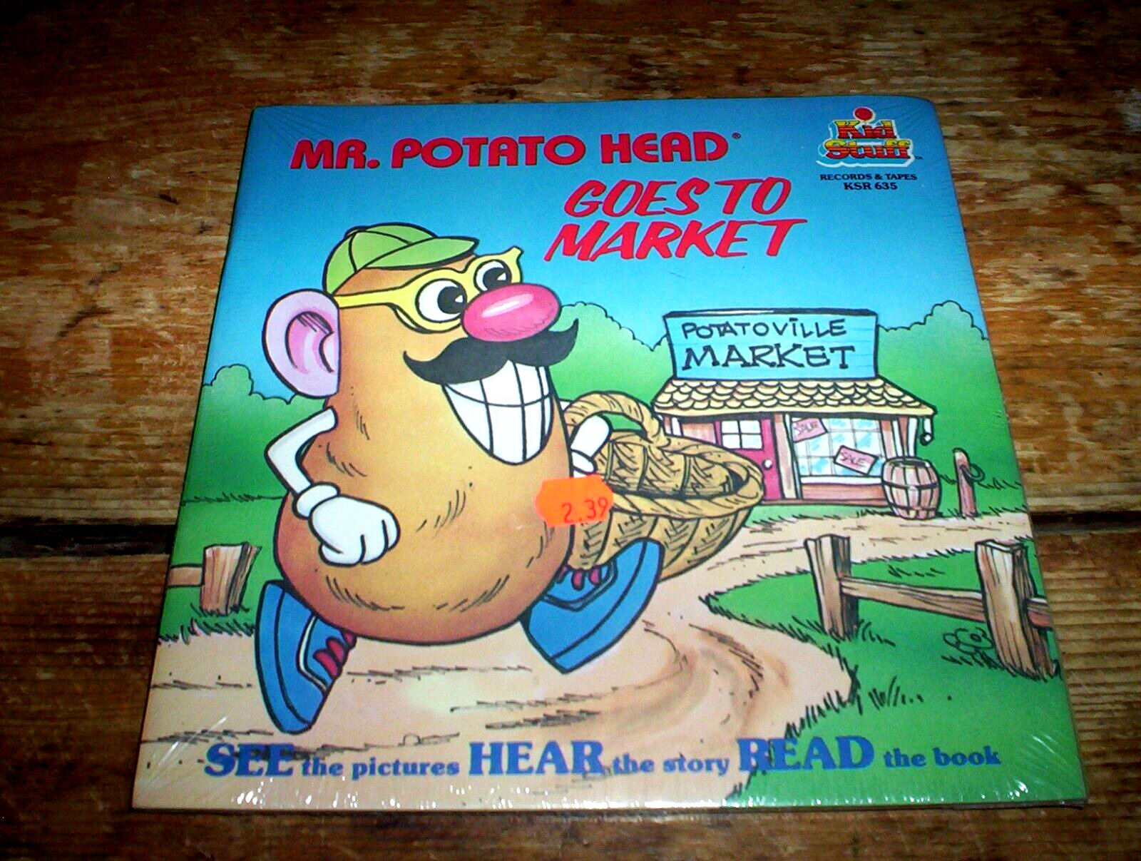 Vintage 1984 Mr. Potato Head Goes To Market Book And Record SEALED vinyl 45/book