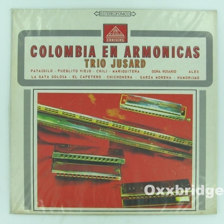 LATIN HARMONICA LP TRIO JUSARD COLOMBIA EN ARMÓNICAS 1st Pressing RARE Raro