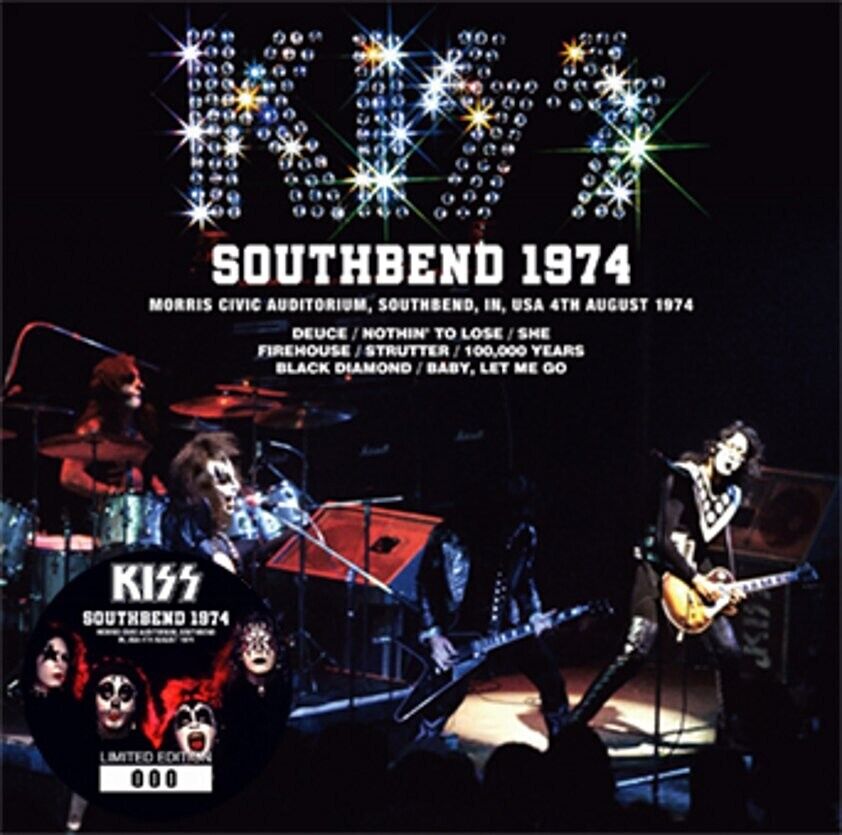 KISS - SOUTHBEND 1974 CD  (1 x CD)  - RARE, 