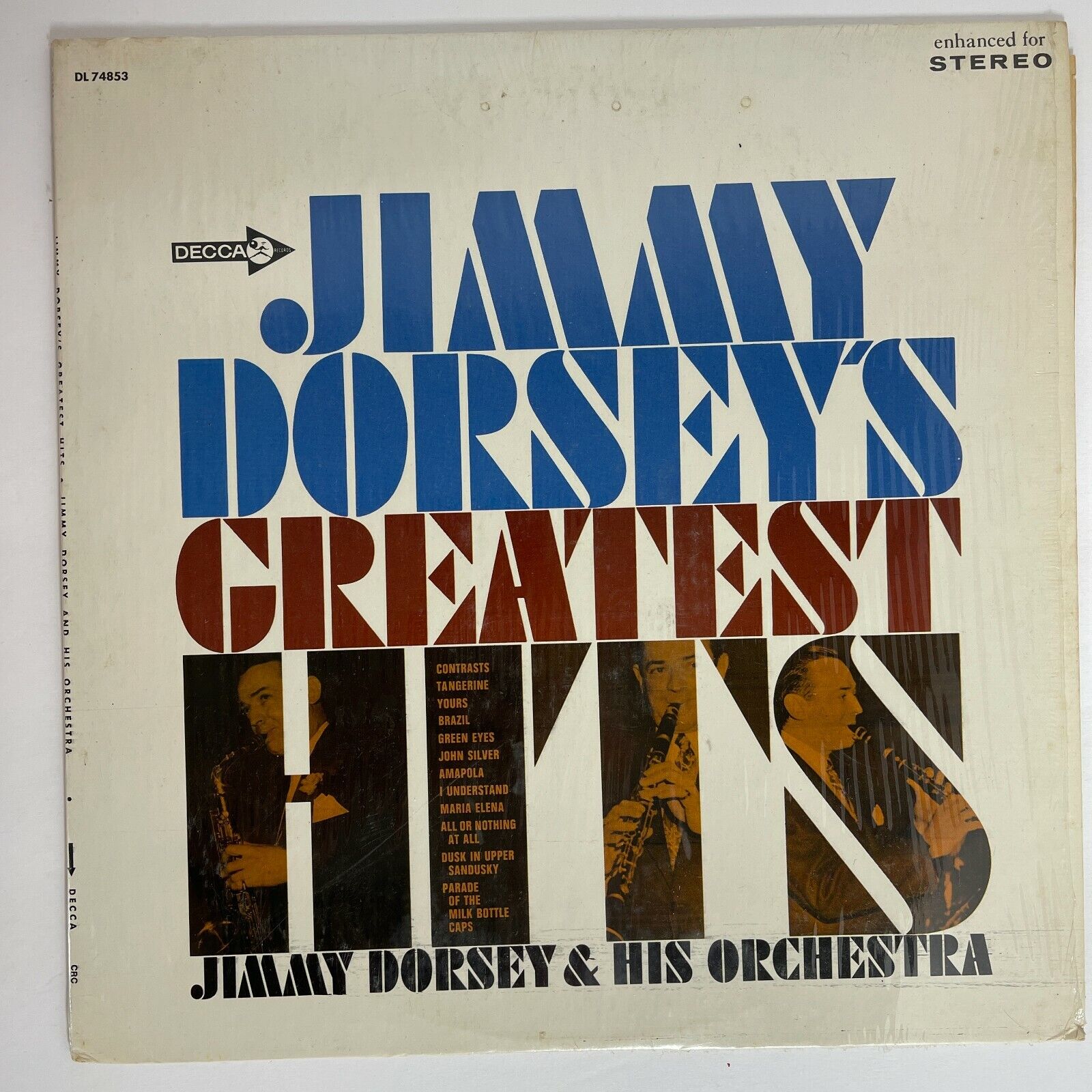 Jimmy Dorsey's Greatest Hits Vinyl, LP Decca ‎– DL 74853  