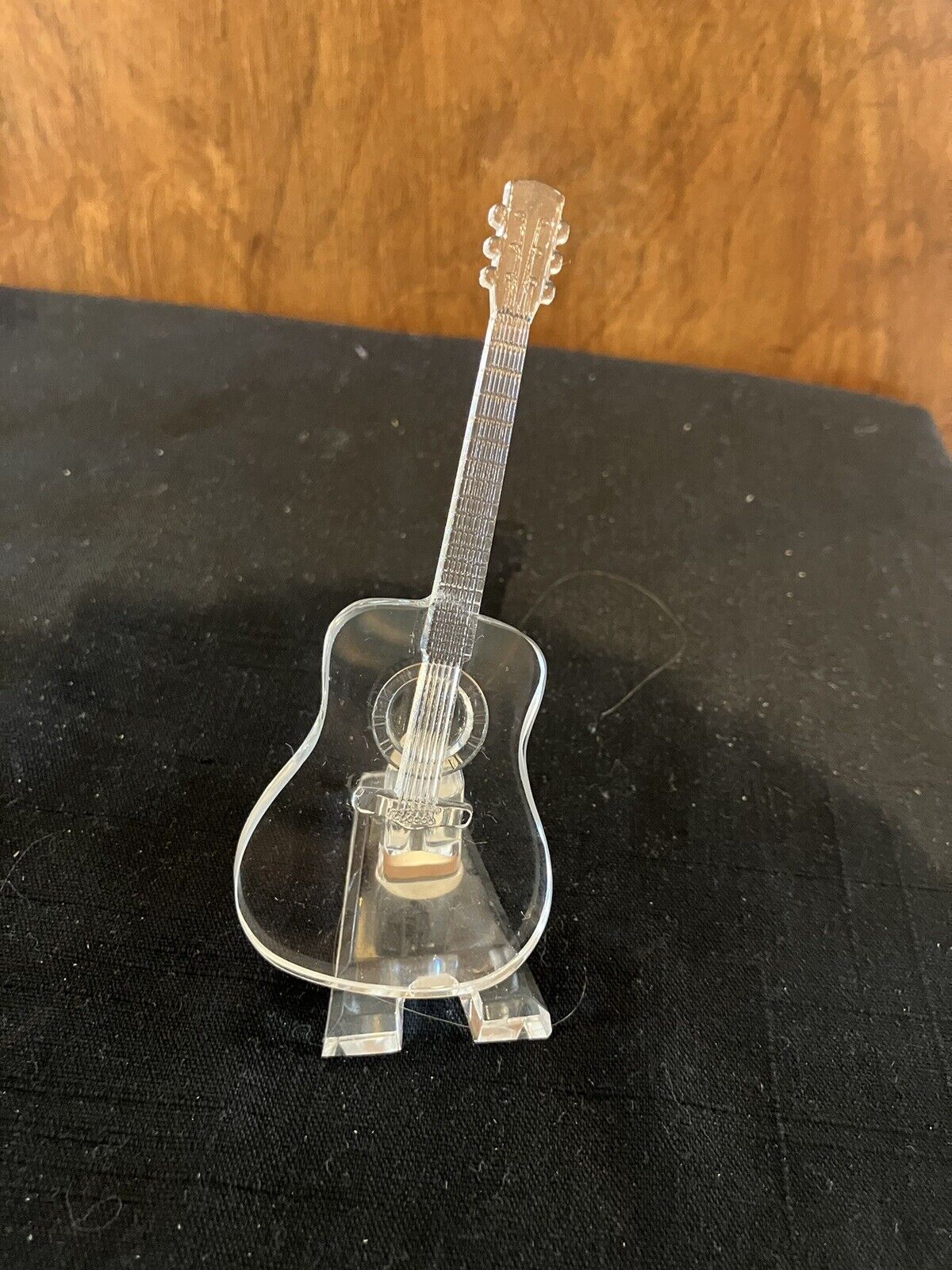 Unique Small Glass Guitar Sculpture 