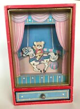 Vintage Otagiri Dancing Bear On A Horse Music Box Musical Box Made In Japan picture