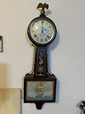 Clock Ingraham Banjo Yankee Clipper c. 1934 Excellent Wood Case Not Working picture