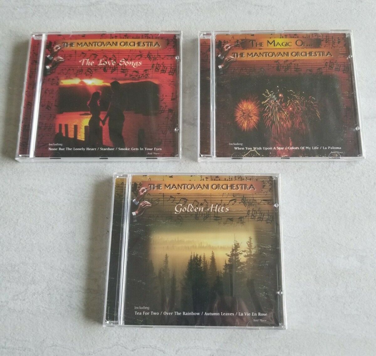 (3) The Mantovani Orchestra CDs -THE LOVE SONGS, THE MAGIC OF, GOLDEN HITS - NEW