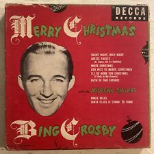 Bing Crosby Merry Christmas 4 X 7” 45 Box Set Decca Mono Holiday Crisp Inners EX picture