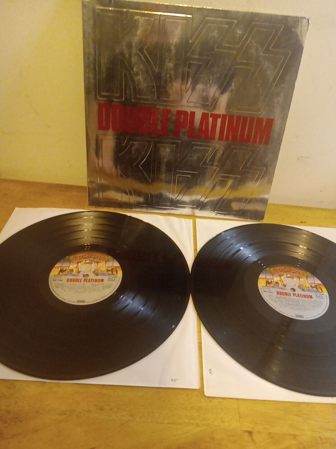 KISS Double Platinum LP 1982 Germany  Bellaphone Press Mega Rare Original Ex