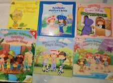 STRAWBERRY SHORTCAKE 6 Books 4 In Great Shape Sticker Book Filled, Lemon Marked  picture