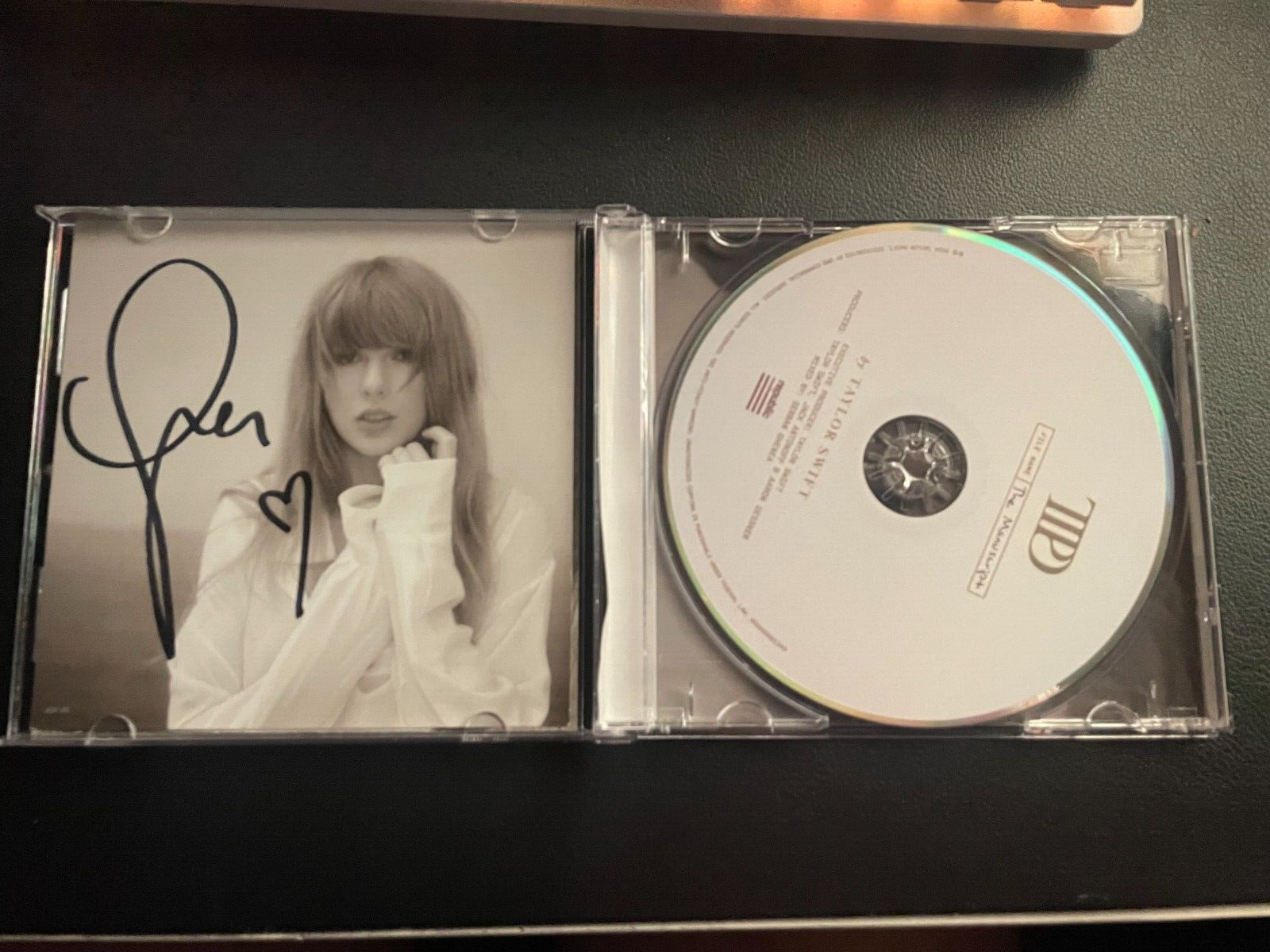 Taylor Swift The Tortured Poets Department CD With Hand Signed Photo Heart TTPD