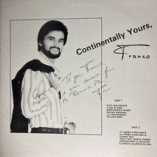 FRANCO -CONTINENTALLY YOURS - AUTOGRAPHED LP FIRST PRESS IMPORT VINYL RECORD picture