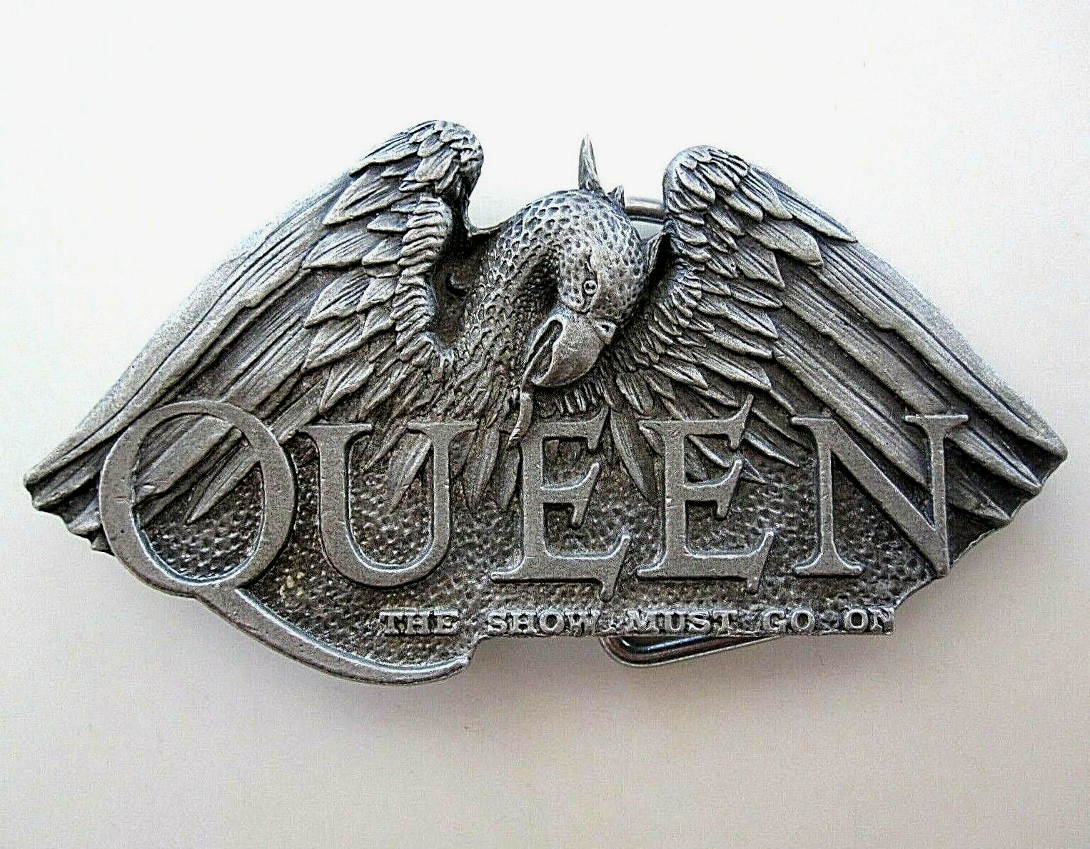 Queen - The Show Must Go On - Official 1992 Vintage Pewter Metal Belt Buckle 