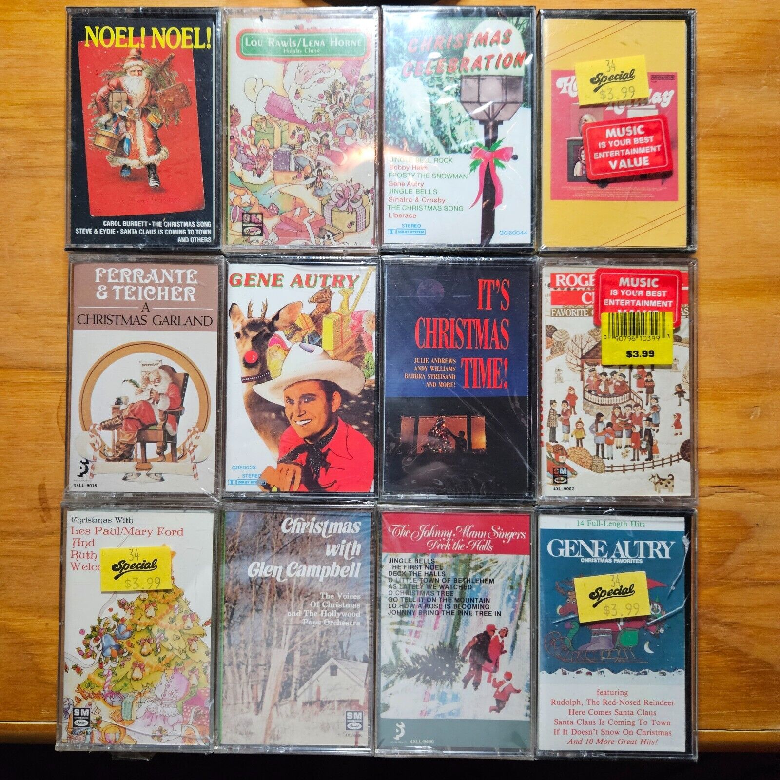 Vintage SEALED Lot 12 Christmas Music New Old Stock NOS 70s 80s Cassette Tapes