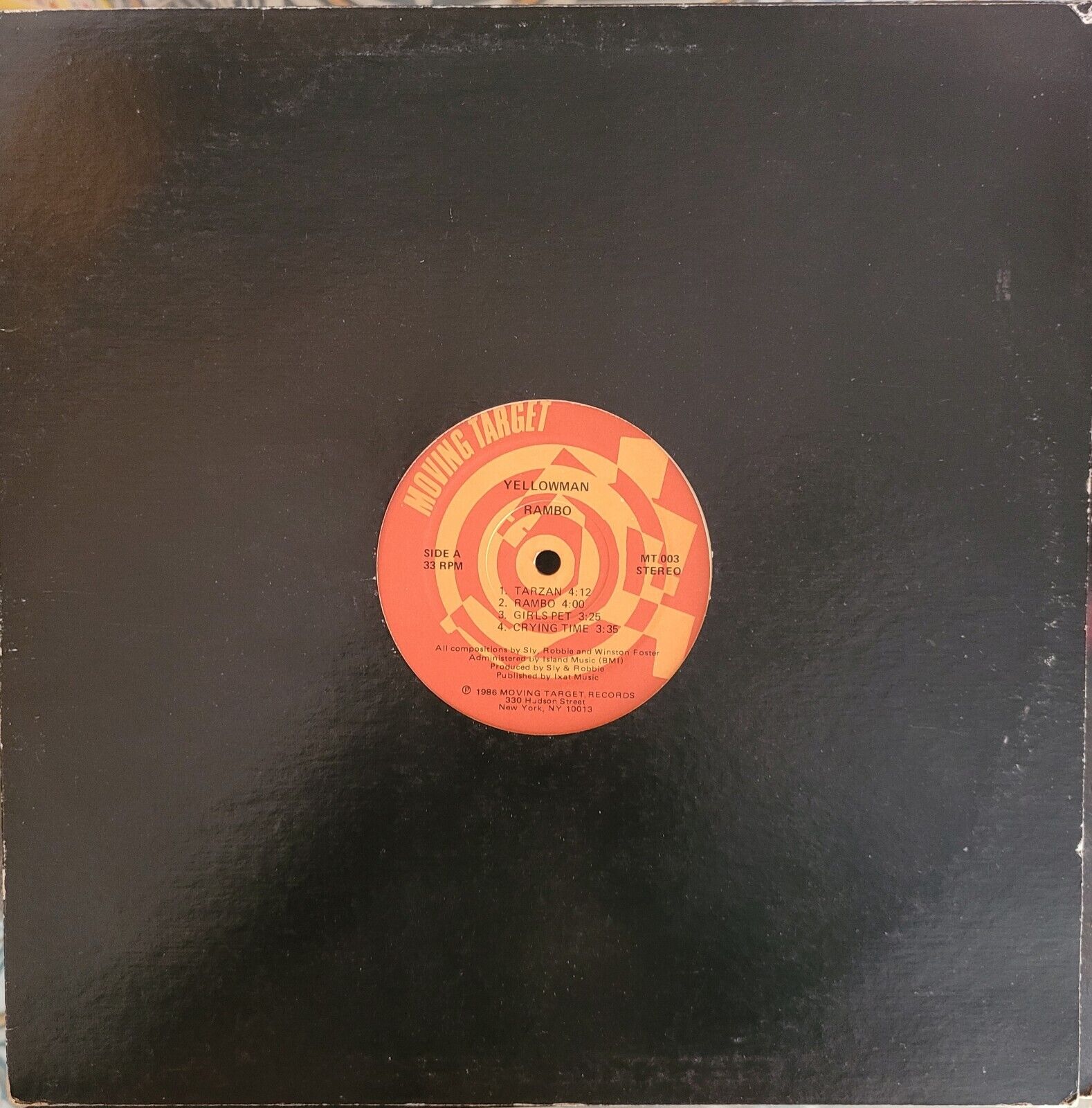 Yellowman Rambo Roots Dancehall Reggae Vinyl 1986 MT 003