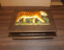 Vintage Anri Tiger Music Box Talk To The Animals picture
