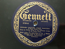 GENNETT Record 78 rpm 5758 BEAN HARVEST / BUFFALO HUNT Hopi Indian (AS-IS) picture