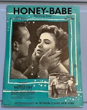 Honey-Babe, Marching Song, Vintage Sheet Music picture
