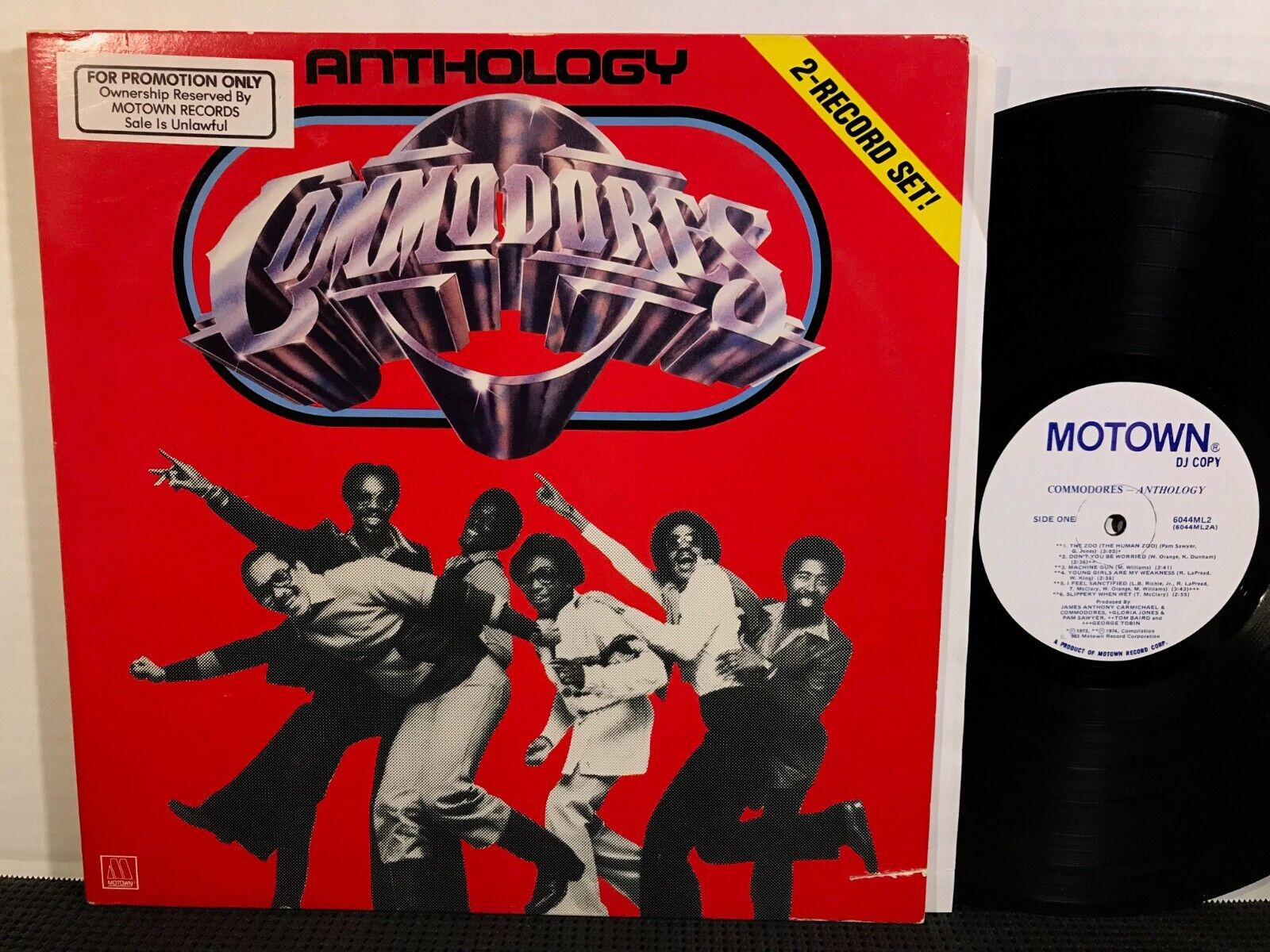 COMMODORES Anthology 2 LP MOTOWN 6044ML2 STEREO DJ PROMO 1983 Soul