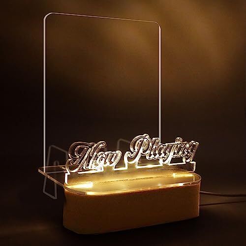 KELIFANG Light up Now Playing Vinyl Record Stand, LP Album Record Display, 