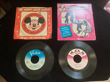 Mouskedances Walt Disney's Mickey Mouse Club 45rpm Disneyland Record (lot of 2) picture