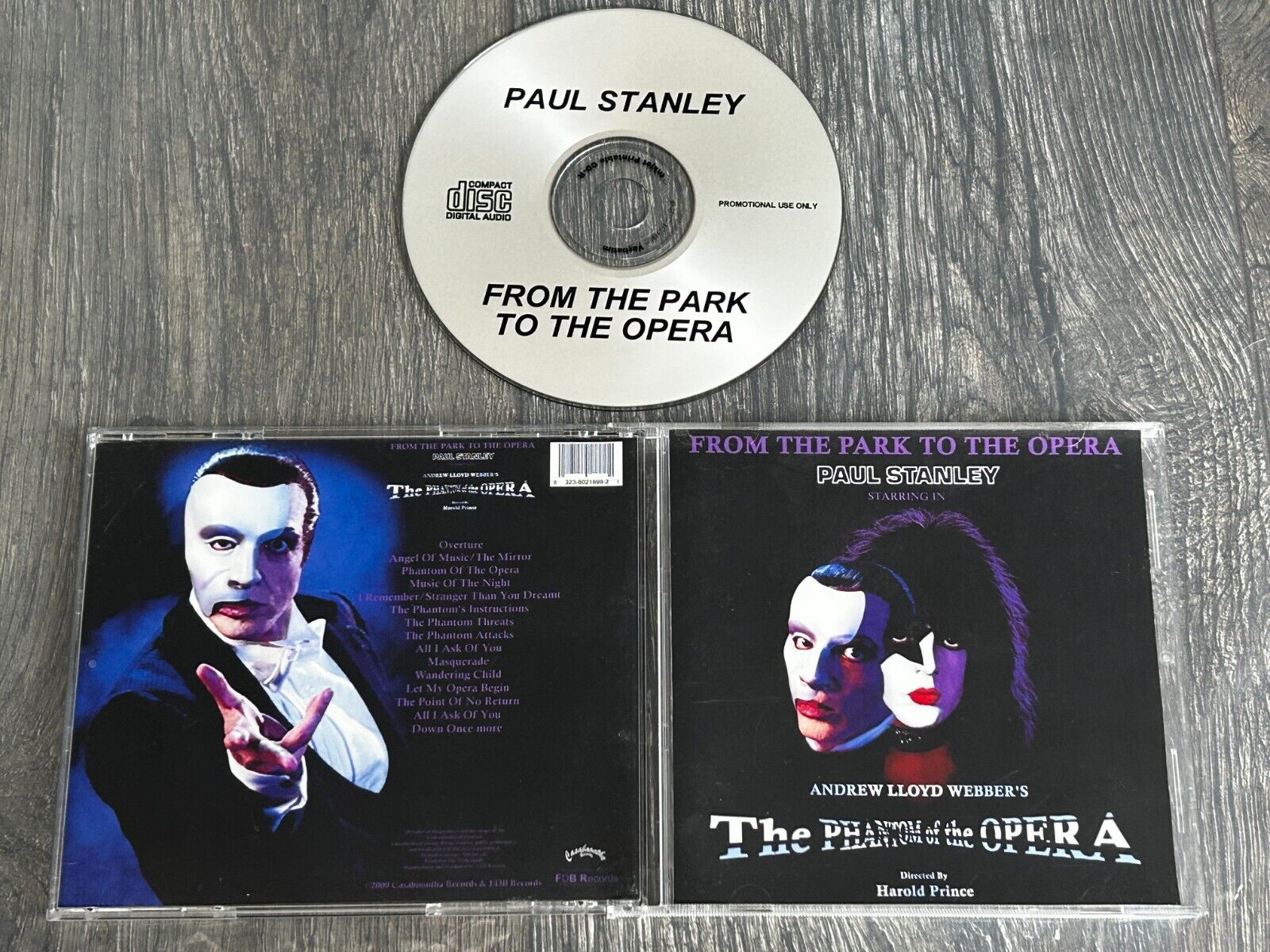 KISS CD Paul Stanley Phantom Of The Opera Performance From The Park To The Opera