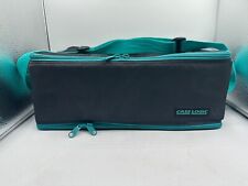 Vintage Case Logic 2 Sided Audio Cassette Tape Carry Case 60 Capacity Teal Black picture