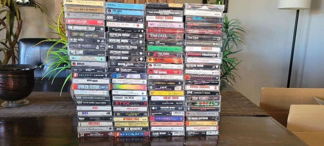 Lot of 395 Cassette Tapes 70s 80s 90s Rock Pop