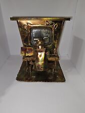 Vintage Copper Metal Piano Player Sculpture Music Box picture